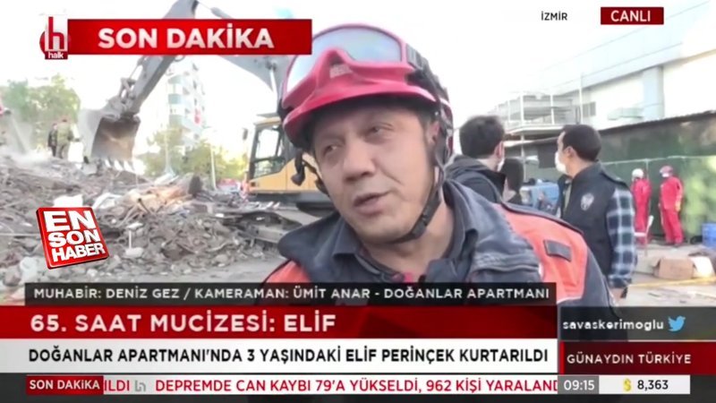 Elif bebeğin elini tutan itfaiyeci o anları anlattı