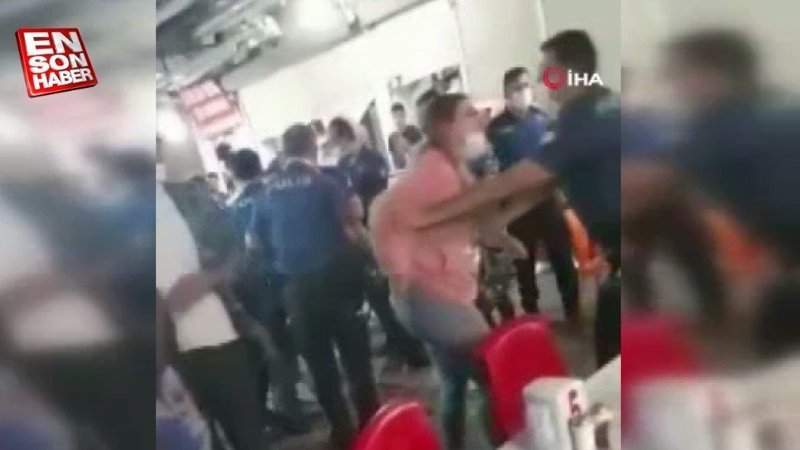 Osmaniye'de Maske takmayan çift polise saldırdı