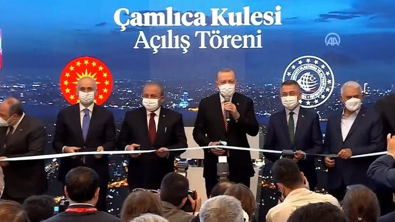 Çamlıca Kulesi'nin açılışında makas yetmedi