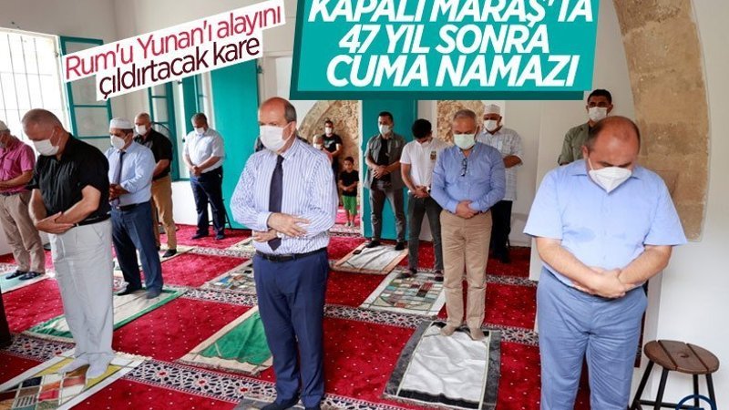 Kapalı Maraş'taki Bilal Ağa Mescidi’nde 47 yıl sonra ilk cuma namazı