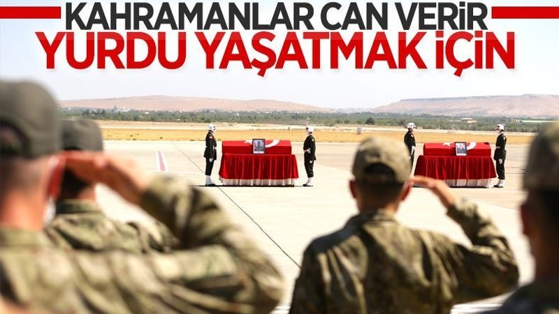 Fırat Kalkanı şehitleri son yolculuğuna uğurlandı