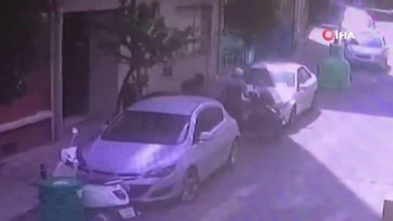 Oğulcan Engin’in motosikletinin çalındığı anlar