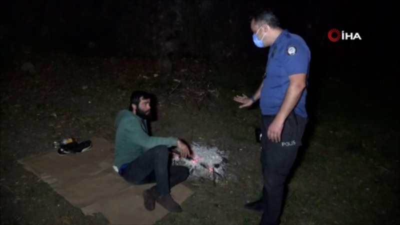 Samsun’da, yaktığı ateş söndürtmemek için direndi