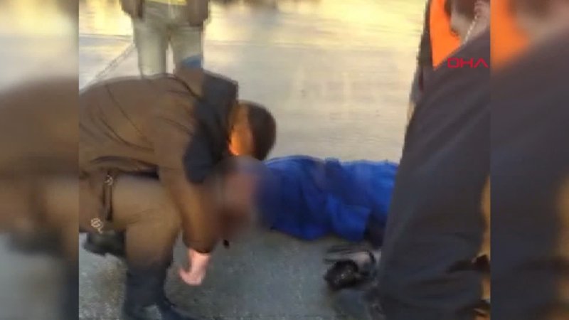 Büyükçekmece'de muayene istasyonunda talihsiz kaza