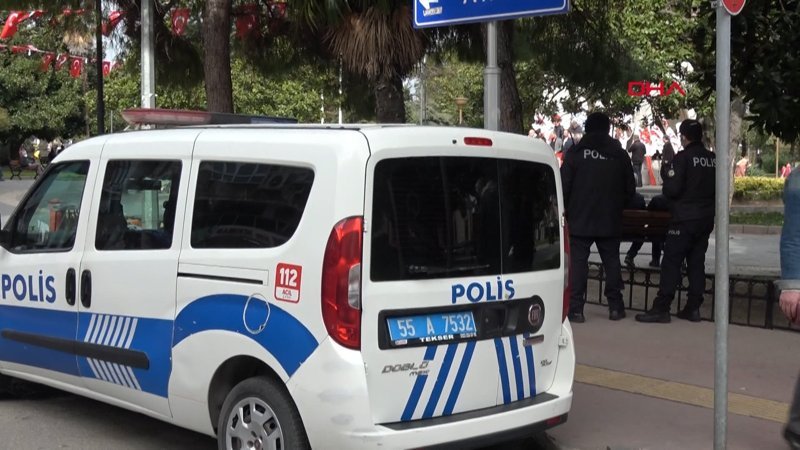 Samsun polisinden 'Onur Anıtı' nöbeti