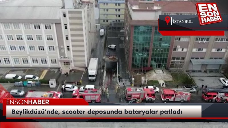 Beylikdüzü’nde, scooter deposunda bataryalar patladı