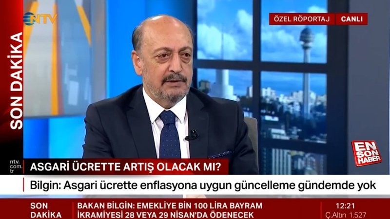 Vedat Bilgin: Asgari ücret güncellemesi gündemde değil