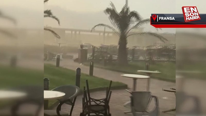 Fransa’nın Normandiya kıyılarını fırtına vurdu