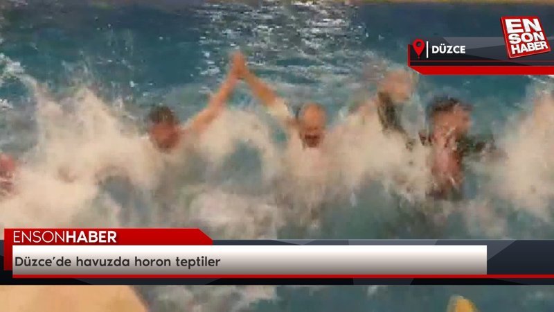 Düzce’de havuzda horon teptiler