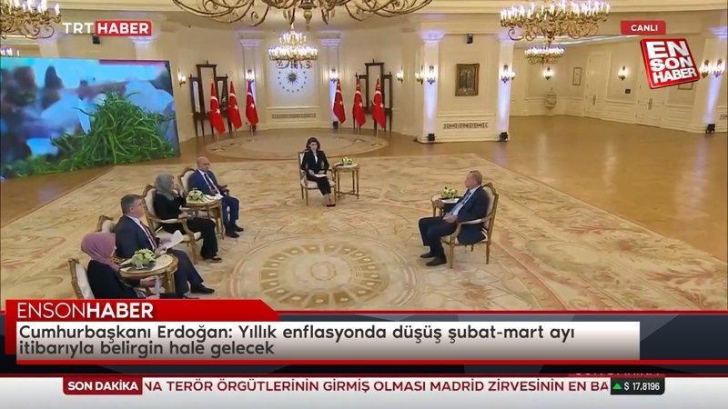 Cumhurbaşkanı Erdoğan: Yıllık enflasyonda düşüş şubat-mart ayı itibarıyla belirgin hale gelecek
