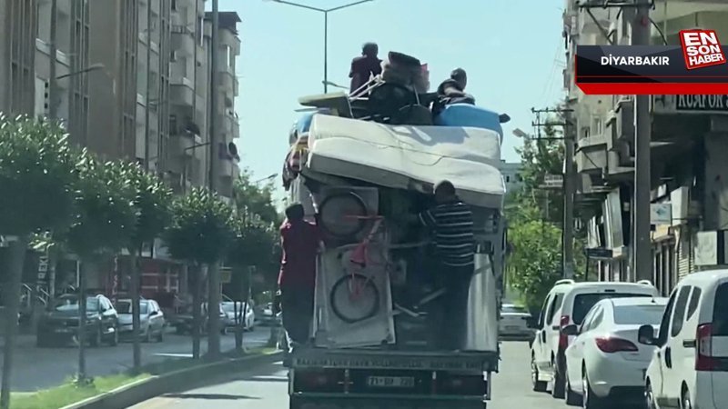 Diyarbakır'daki tehlikeli nakliyeye 1861 TL ceza