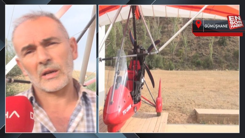 Gümüşhane'de köye mini havaalanı kurdu: Uçuş izni bekliyor
