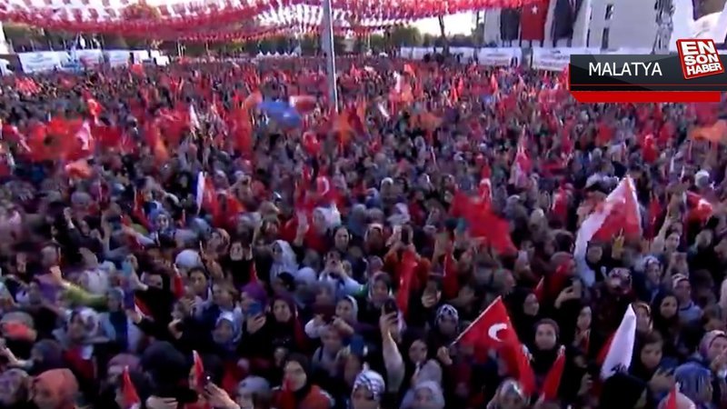 Cumhurbaşkanı Erdoğan'a Malatya'da coşkulu karşılama