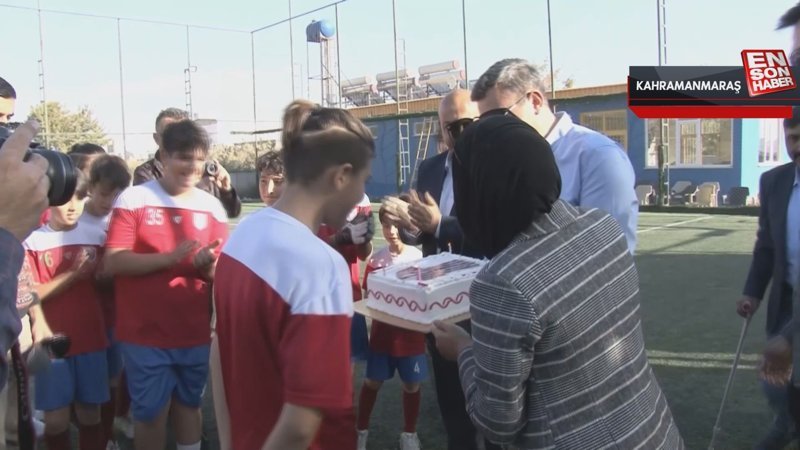 Kahramanmaraş'ta şehit çocuğuna doğum günü sürprizi