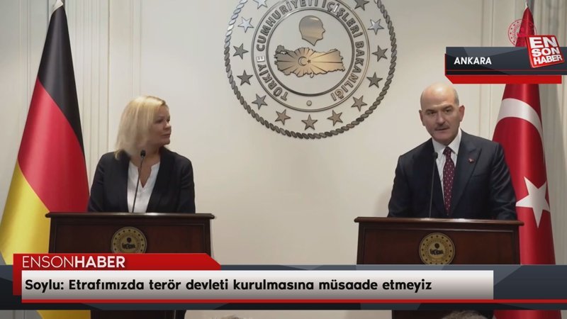 Süleyman Soylu: Etrafımızda terör devleti kurulmasına müsaade etmeyiz