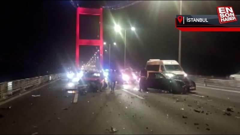 Fatih Sultan Mehmet Köprüsü'nde zincirleme kaza