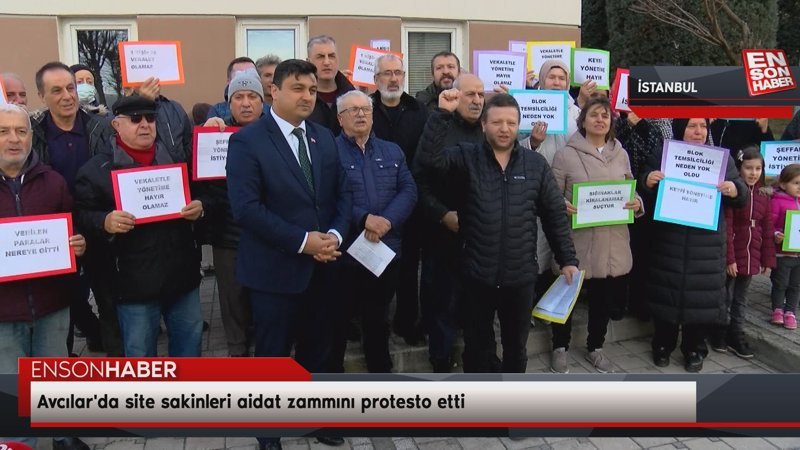 Avcılar'da site sakinleri aidat zammını protesto etti