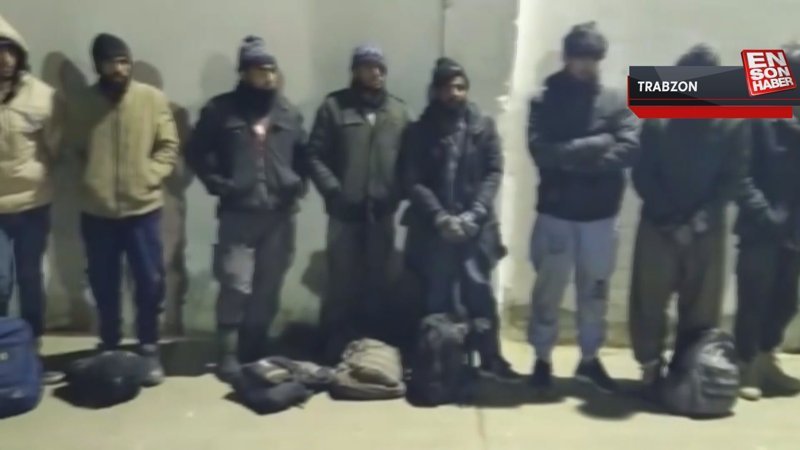 Trabzon'da tır içerisinde yakalanan 26 Afganistan uyruklu göçmen