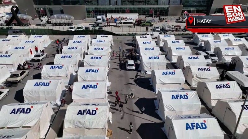 AFAD paylaştı: Hatay'da çadır kent alanları kurduk