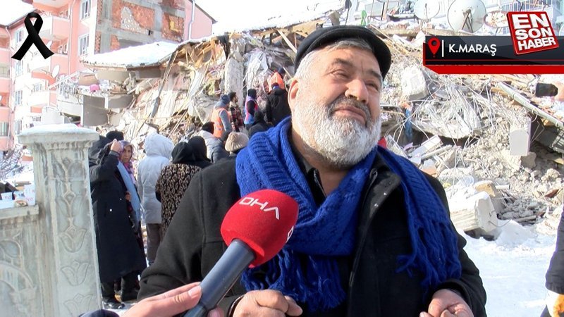 Kahramanmaraşlı depremzede enkazında şehit oğlunun hatıralarını almak için bekledi