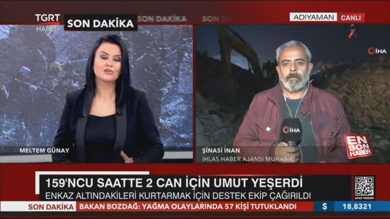 Yakınlarını kaybeden İHA muhabiri enkaz bölgesinde gözyaşlarını tutamadı