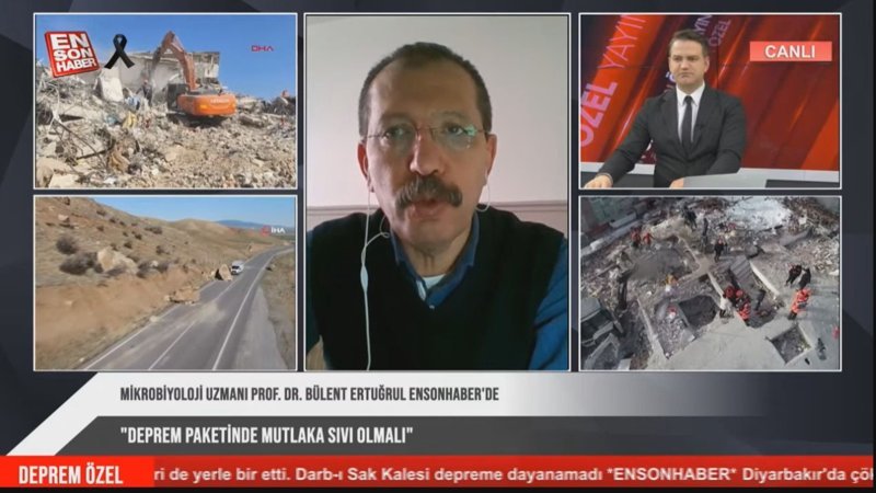 Canlı yayında, enkaz altında yaşama devam etmenin formülünü sorduk