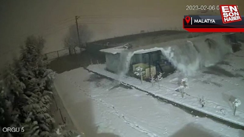 Malatya'da deprem anında kameraya yansıyan görüntü tsunamiyi hatırlattı