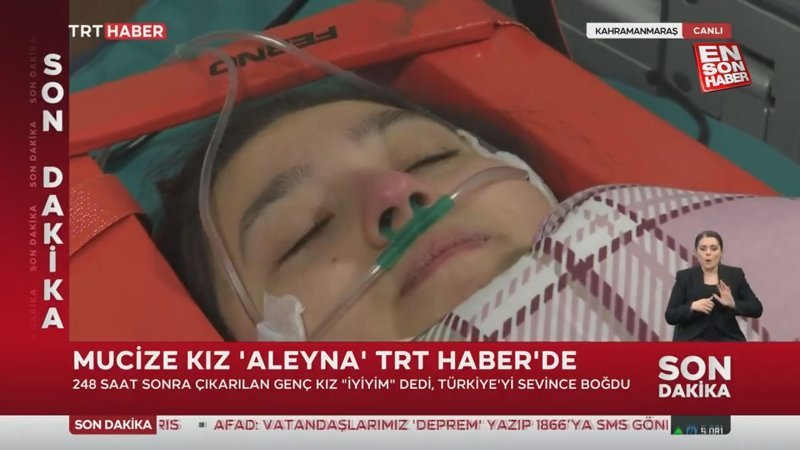 248 saat sonra kurtarılan Aleyna'nın sağlık durumunu doktoru açıkladı