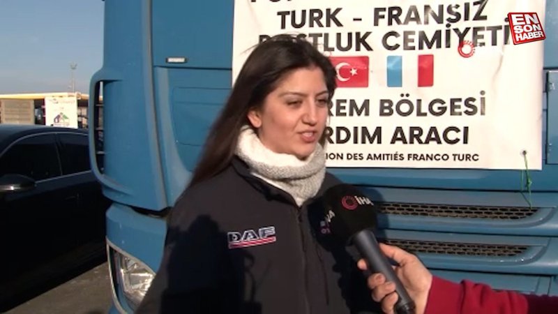Yardım tırıyla Fransa'dan yola çıkan gurbetçi kadın Türkiye'ye ulaştı