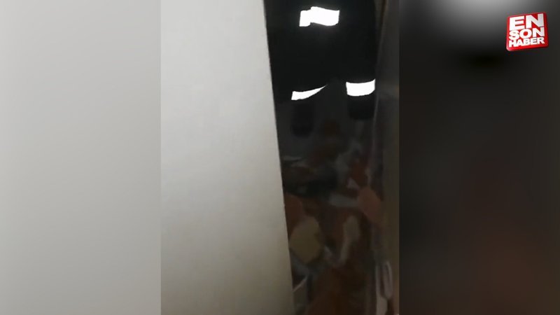 Hatay'da binadaki kediyi kurtarmaya çalışan ekip depreme yakalandı