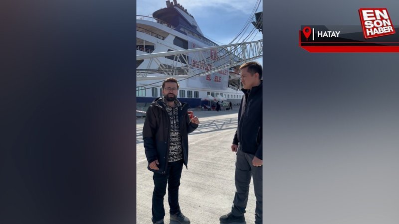 Adem Metan, depremzedeler için İskenderun'a getirilen 1000 yatak kapasiteli gemiyi gezdi