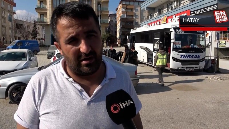 Hataylılar yerle bir olan şehirden otobüslerle ayrılıyor