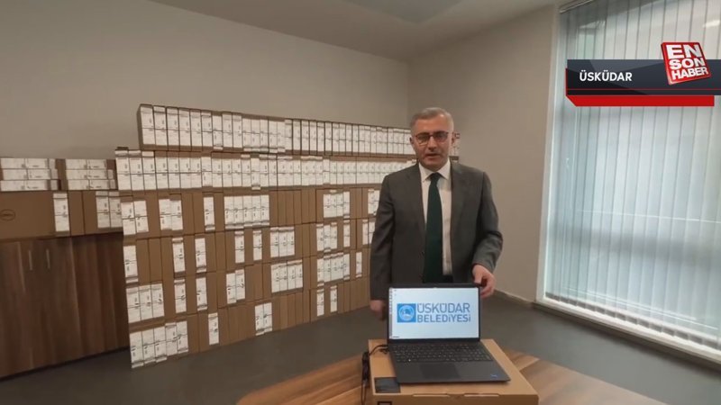 Üsküdar Belediyesi, depremzede öğrencilere 500 adet bilgisayar gönderdi