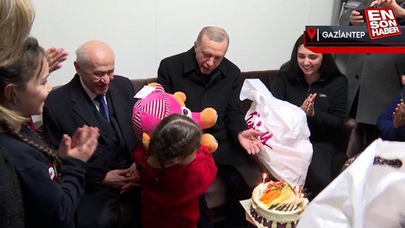Cumhurbaşkanı Erdoğan, depremzede minik kızın doğum gününü kutladı
