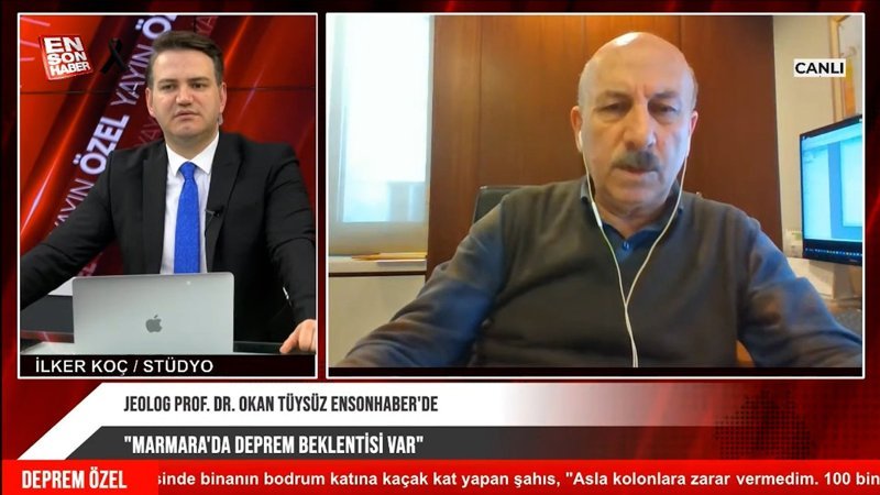 Jeolog Prof. Dr. Okan Tüysüz: Beklenen İstanbul depremi Kumburgaz açıklarında olacak