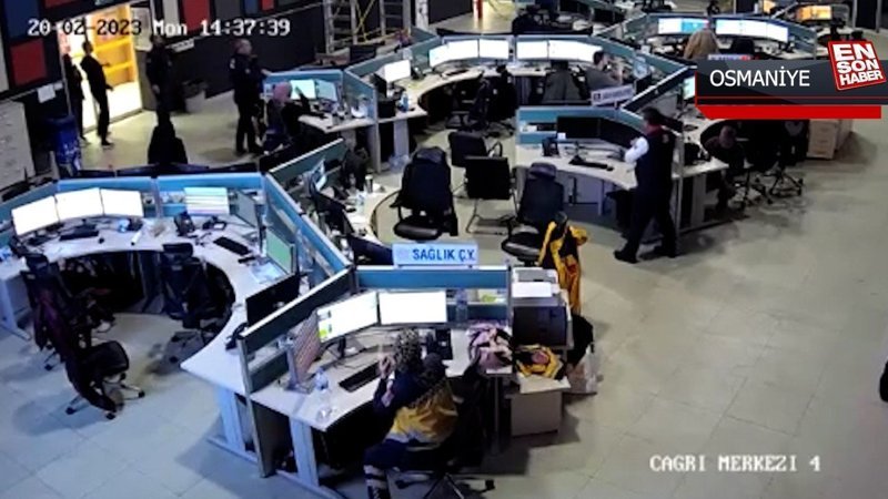 Sağlıkçılar deprem anında görevine devam etti