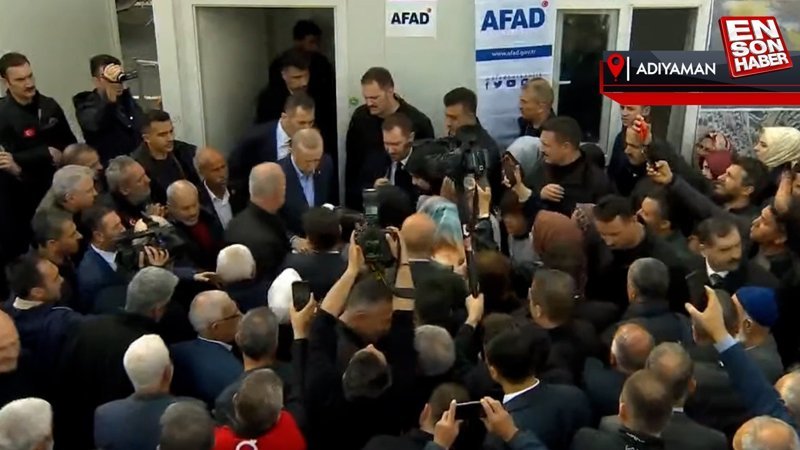 Cumhurbaşkanı Erdoğan, Adıyaman'da depremzedeleri ziyaret etti