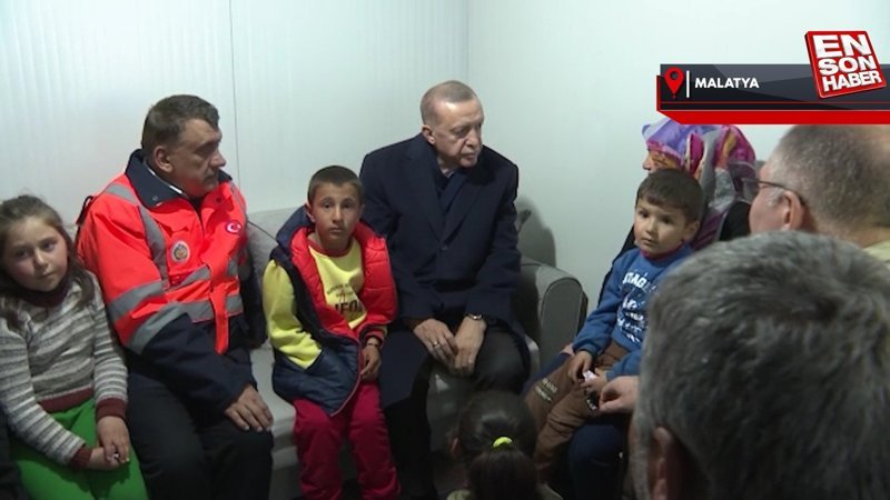 Cumhurbaşkanı Erdoğan, Malatya'daki konteyner kenti ziyaret etti