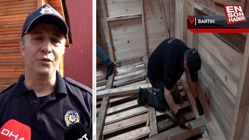 Bartın'da marangoz polisler, depremden etkilenen emniyet müdürlükleri için evler yaptı