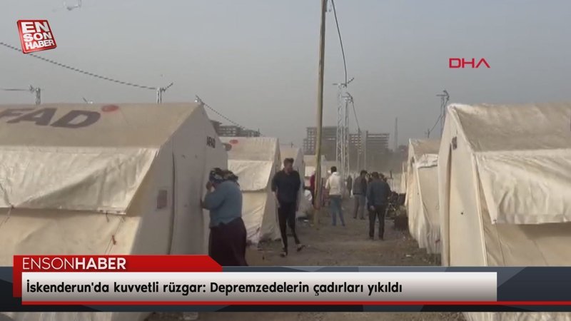 İskenderun'da kuvvetli rüzgar