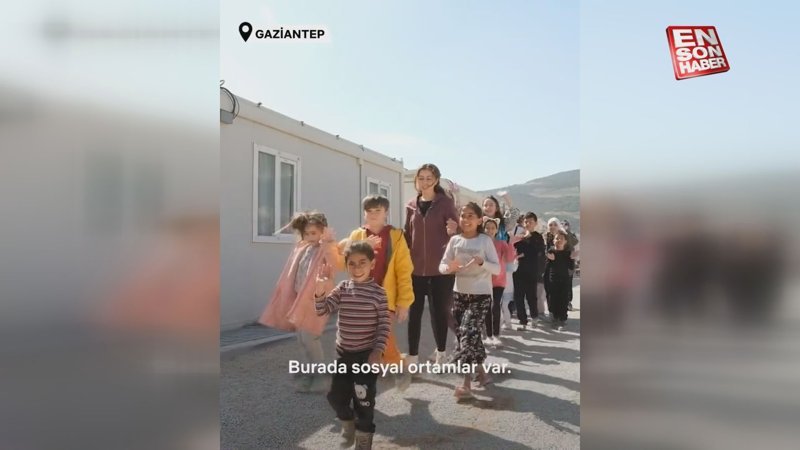Nurdağı'ndaki konteyner kentte yaşam sürüyor