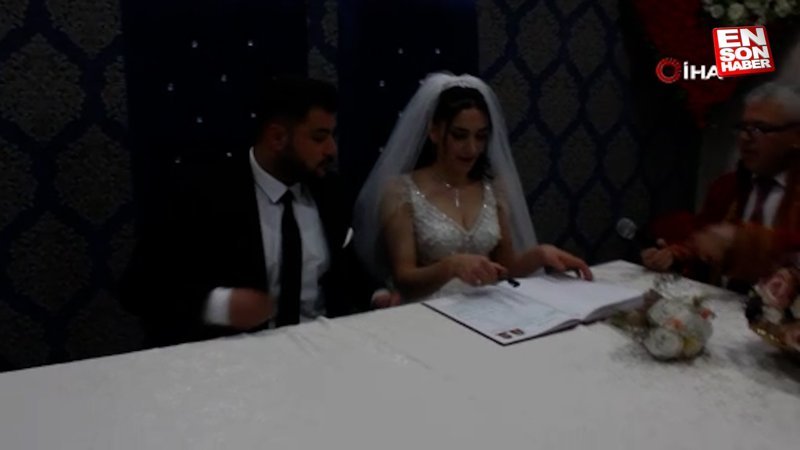 Deprem öncesi nikah tarihi alan çiftin nikahı geldikleri Kırklareli'de kıyıldı