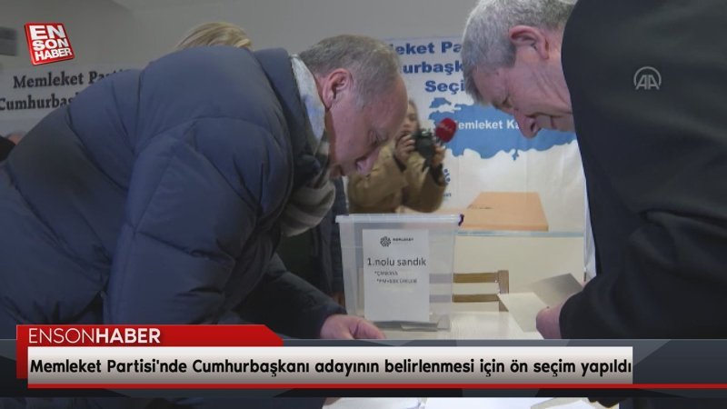 Memleket Partisi'nde Cumhurbaşkanı adayının belirlenmesi için ön seçim yapıldı