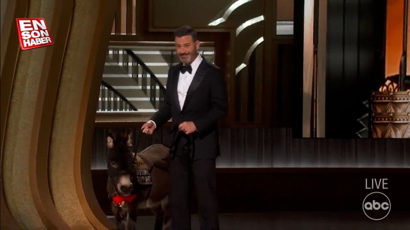 Jimmy Kimmel, 95. Oscar Ödülleri'nde sahneye eşekle çıktı