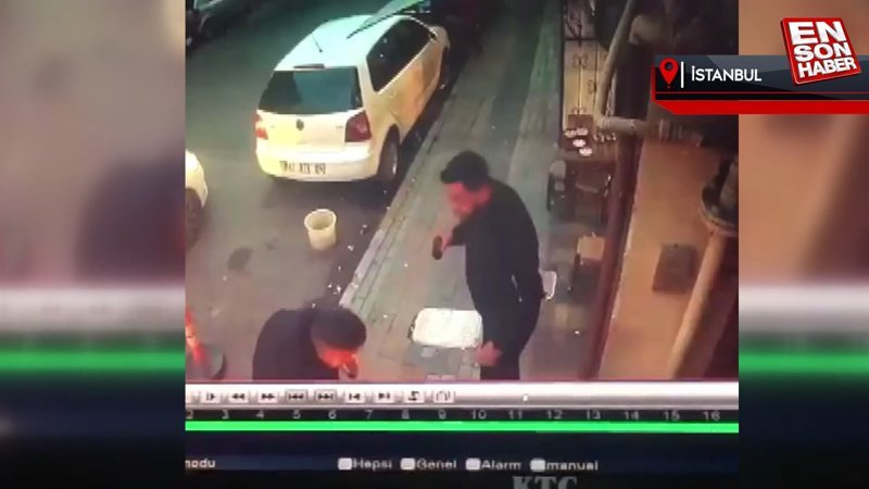 Sarıyer'de silahlı saldırıya uğrayanlar fark etmeden çay içmeye devam etti