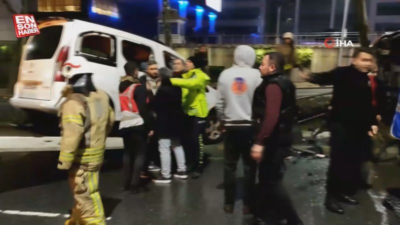 Sultangazi'de kazaya sebep olara kaçan sürücü tekrar dönüp kavga etti