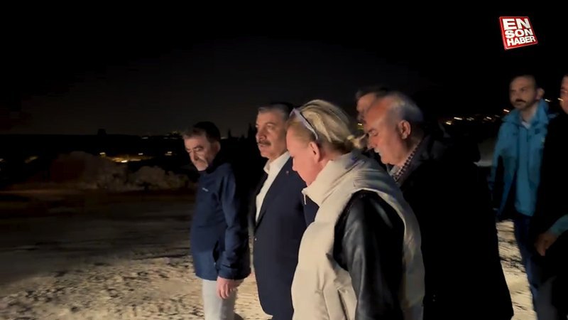 Fahrettin Koca Hatay Defne Hastanesi inşaatında