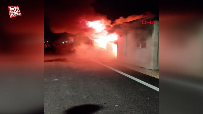 Malatya'da depremzedelerin kaldığı konteynerde çıkan yangın korkuttu