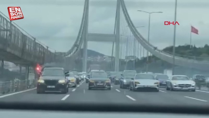 FSM Köprüsü'nde düğün konvoyu tepki topladı