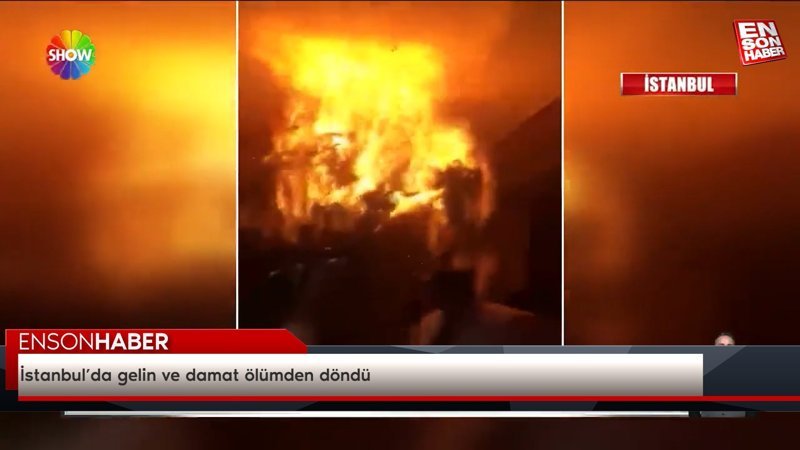 İstanbul’da gelin ve damat ölümden döndü